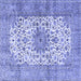 Square Persian Blue Traditional Rug, tr4080blu