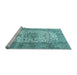 Sideview of Machine Washable Persian Light Blue Traditional Rug, wshtr4080lblu