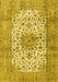 Machine Washable Persian Yellow Traditional Rug, wshtr4080yw