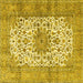 Square Persian Yellow Traditional Rug, tr4080yw