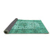 Sideview of Persian Turquoise Traditional Rug, tr4080turq