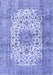 Machine Washable Persian Blue Traditional Rug, wshtr4080blu