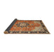 Sideview of Traditional Mahogany Brown Persian Rug, tr4081