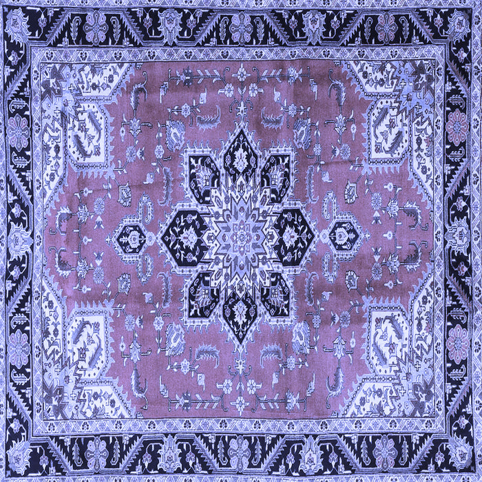 Square Persian Blue Traditional Rug, tr4081blu