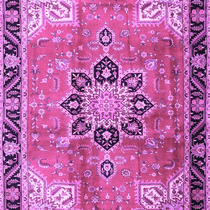 Machine Washable Persian Purple Traditional Area Rugs, wshtr4081pur