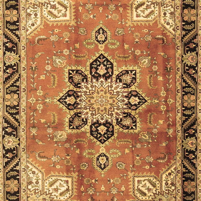 Machine Washable Persian Brown Traditional Rug, wshtr4081brn