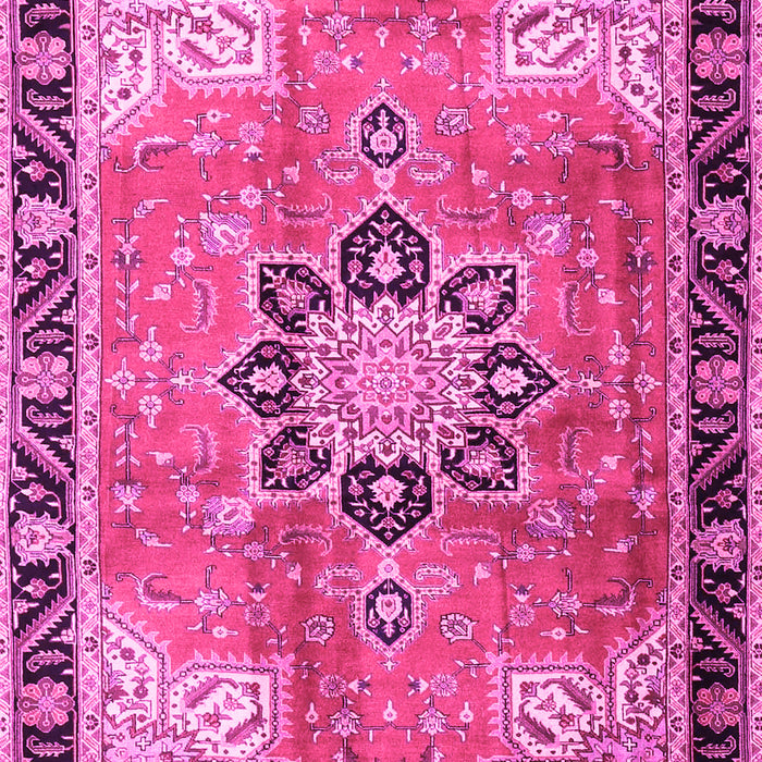 Machine Washable Persian Pink Traditional Rug, wshtr4081pnk
