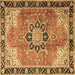 Square Machine Washable Persian Brown Traditional Rug, wshtr4081brn