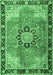 Machine Washable Persian Emerald Green Traditional Area Rugs, wshtr4081emgrn