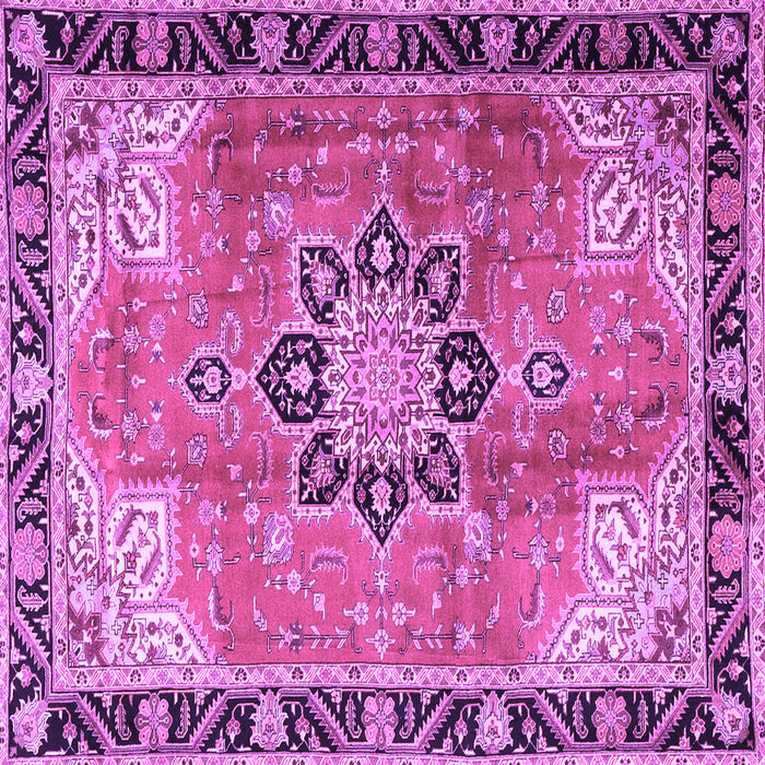 Square Persian Purple Traditional Rug, tr4081pur
