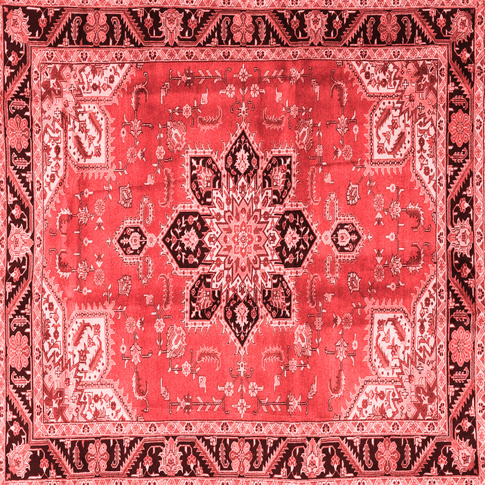 Machine Washable Persian Red Traditional Rug, wshtr4081red