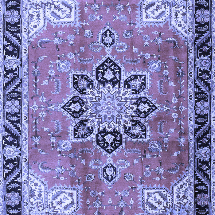 Machine Washable Persian Blue Traditional Rug, wshtr4081blu