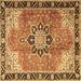 Square Persian Brown Traditional Rug, tr4081brn