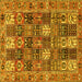 Square Persian Yellow Traditional Rug, tr4082yw