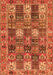 Serging Thickness of Machine Washable Persian Orange Traditional Area Rugs, wshtr4082org