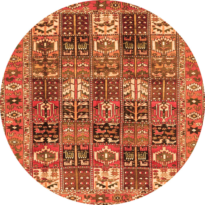 Machine Washable Persian Orange Traditional Area Rugs, wshtr4082org