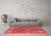 Machine Washable Persian Red Traditional Rug, wshtr4082red