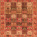 Serging Thickness of Persian Orange Traditional Rug, tr4082org