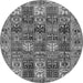 Machine Washable Persian Gray Traditional Rug, wshtr4082gry