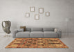 Machine Washable Persian Brown Traditional Rug in a Living Room,, wshtr4082brn