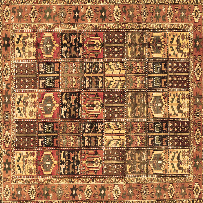 Square Persian Brown Traditional Rug, tr4082brn
