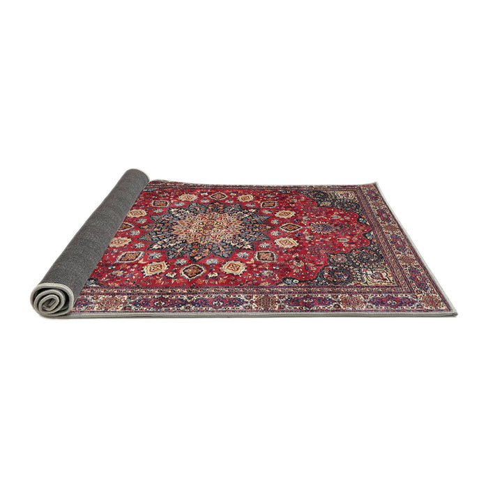 Sideview of Traditional Pink Medallion Rug, tr4083