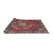 Sideview of Traditional Pink Medallion Rug, tr4083