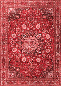 Medallion Red Traditional Rug, tr4083red