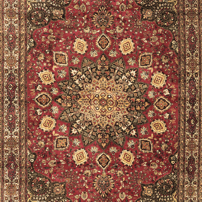 Medallion Brown Traditional Rug, tr4083brn