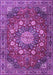 Machine Washable Medallion Purple Traditional Area Rugs, wshtr4083pur
