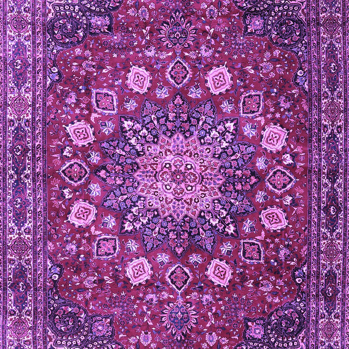 Machine Washable Medallion Purple Traditional Area Rugs, wshtr4083pur