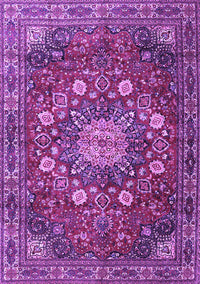 Medallion Purple Traditional Rug, tr4083pur