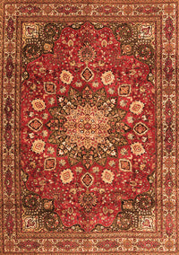 Medallion Orange Traditional Rug, tr4083org