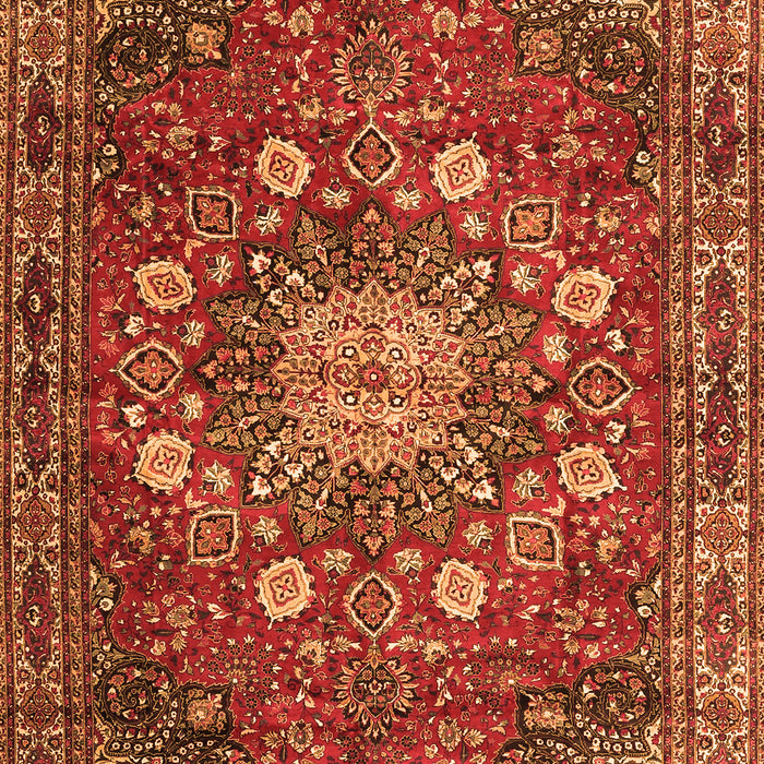 Medallion Orange Traditional Rug, tr4083org