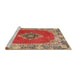 Sideview of Machine Washable Traditional Red Rug, wshtr4084