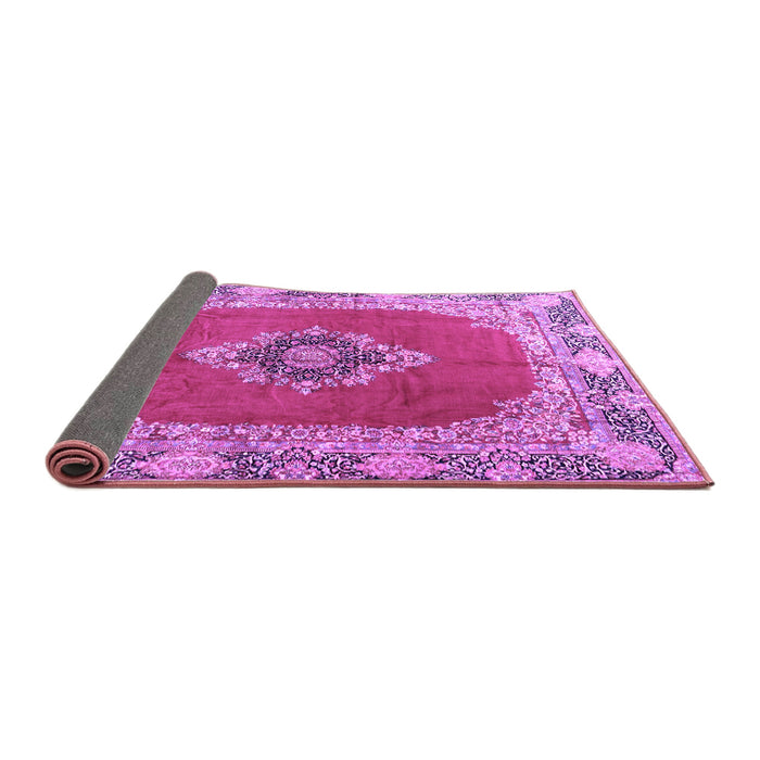Sideview of Medallion Purple Traditional Rug, tr4084pur