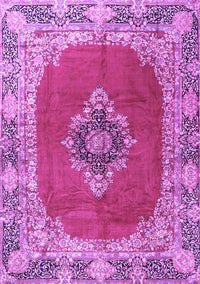 Medallion Purple Traditional Rug, tr4084pur