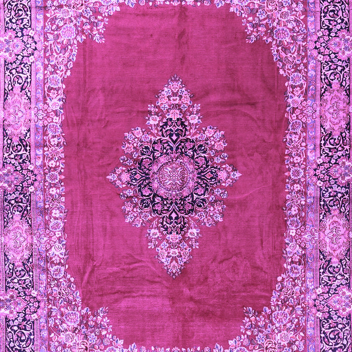 Machine Washable Medallion Purple Traditional Area Rugs, wshtr4084pur