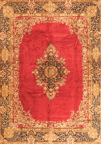 Medallion Orange Traditional Rug, tr4084org