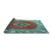 Sideview of Medallion Light Blue Traditional Rug, tr4084lblu