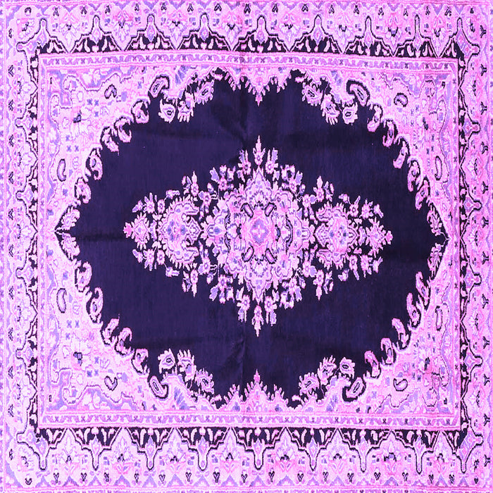 Square Medallion Purple Traditional Rug, tr4085pur