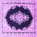 Square Medallion Purple Traditional Rug, tr4085pur