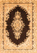 Medallion Orange Traditional Rug, tr4085org