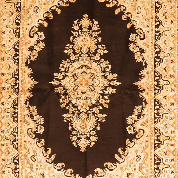 Medallion Orange Traditional Rug, tr4085org