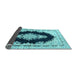 Sideview of Medallion Light Blue Traditional Rug, tr4085lblu