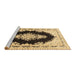 Sideview of Machine Washable Medallion Brown Traditional Rug, wshtr4085brn