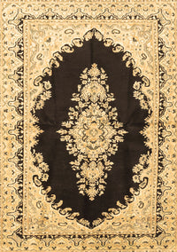 Medallion Brown Traditional Rug, tr4085brn