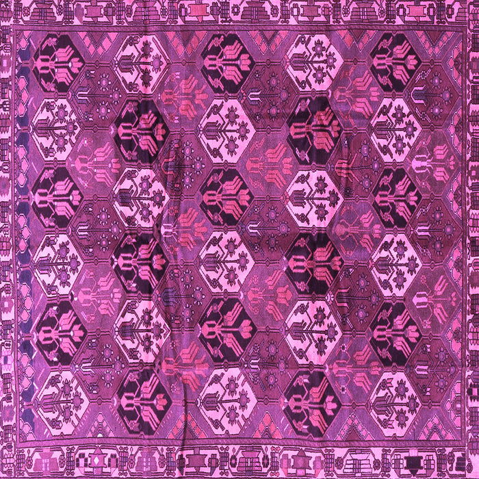 Square Machine Washable Persian Purple Traditional Area Rugs, wshtr4086pur