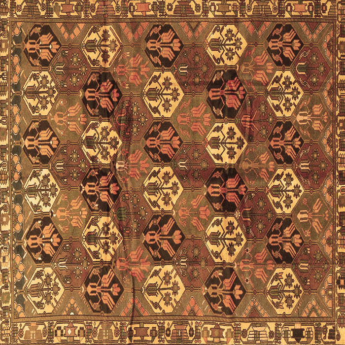 Square Machine Washable Persian Brown Traditional Rug, wshtr4086brn