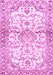 Machine Washable Persian Pink Traditional Rug, wshtr4087pnk